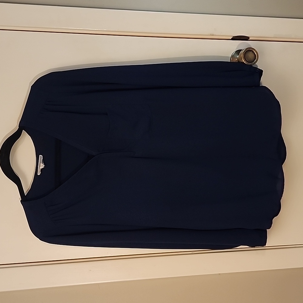 Navy long sleeve blouse